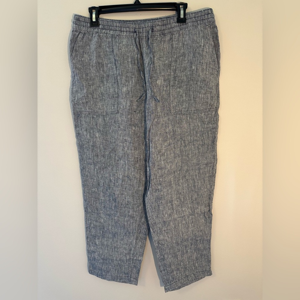 BNWT Lands End Linen Cropped pants